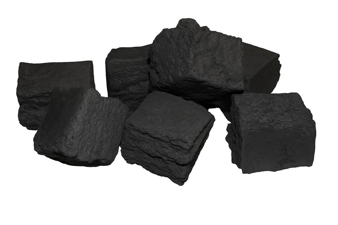 The Stove Wizard 10 Medium Square Ceramic Coals – Replacement Accessories for LPG Bio Ethanol Gas Fires Electric Fires – Realistic Black Coal Effect – UK-Made – 45mm x 45mm x 45mm