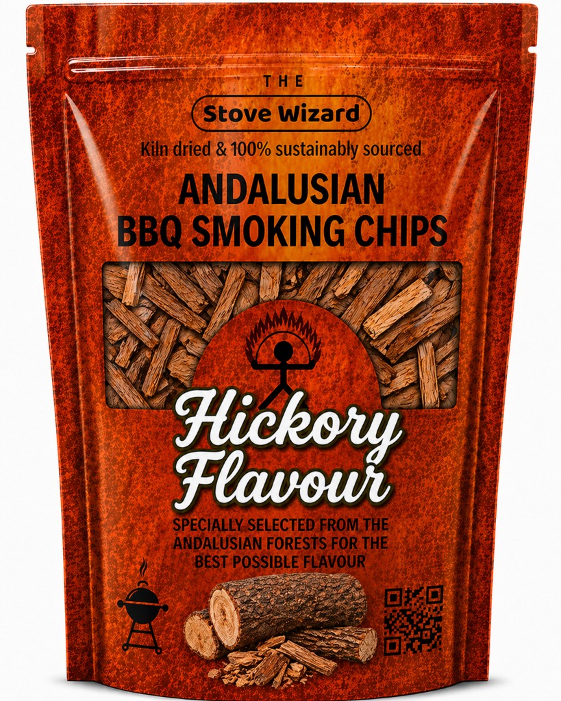 The Stove Wizard Andalusian BBQ Smoking Chips — Hickory chips 850g (3.4L)