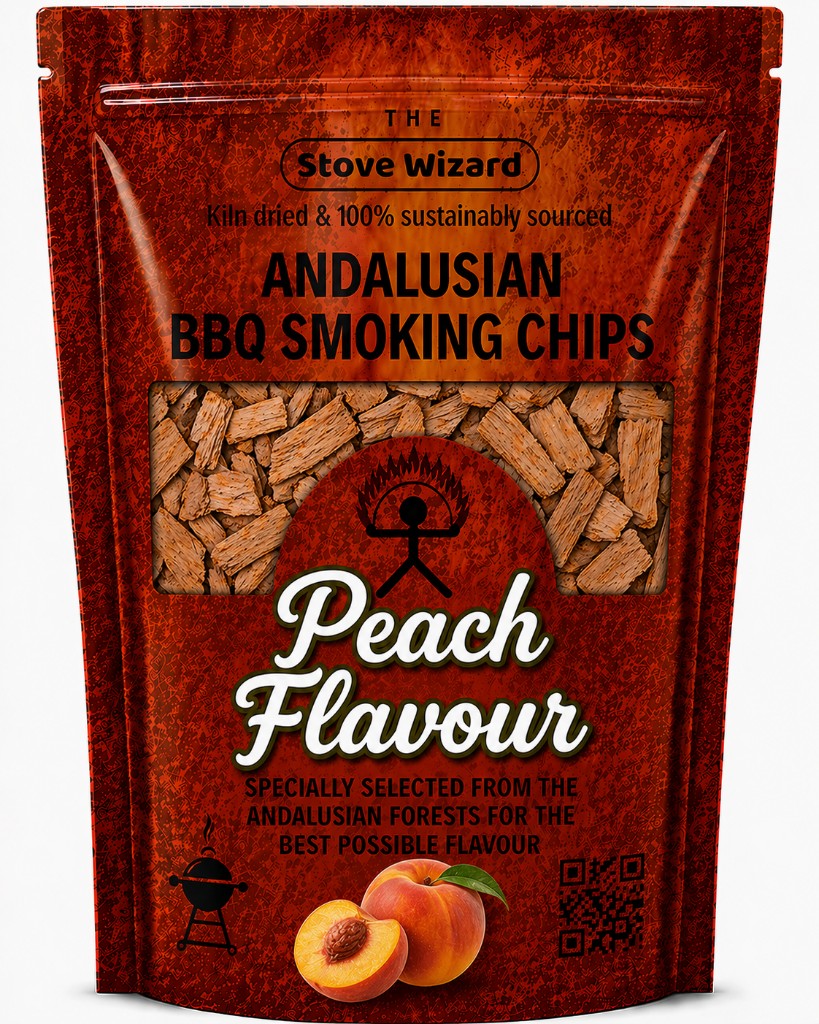 The Stove Wizard Andalusian BBQ Smoking Chips — Peach chips 850g (3.4L)