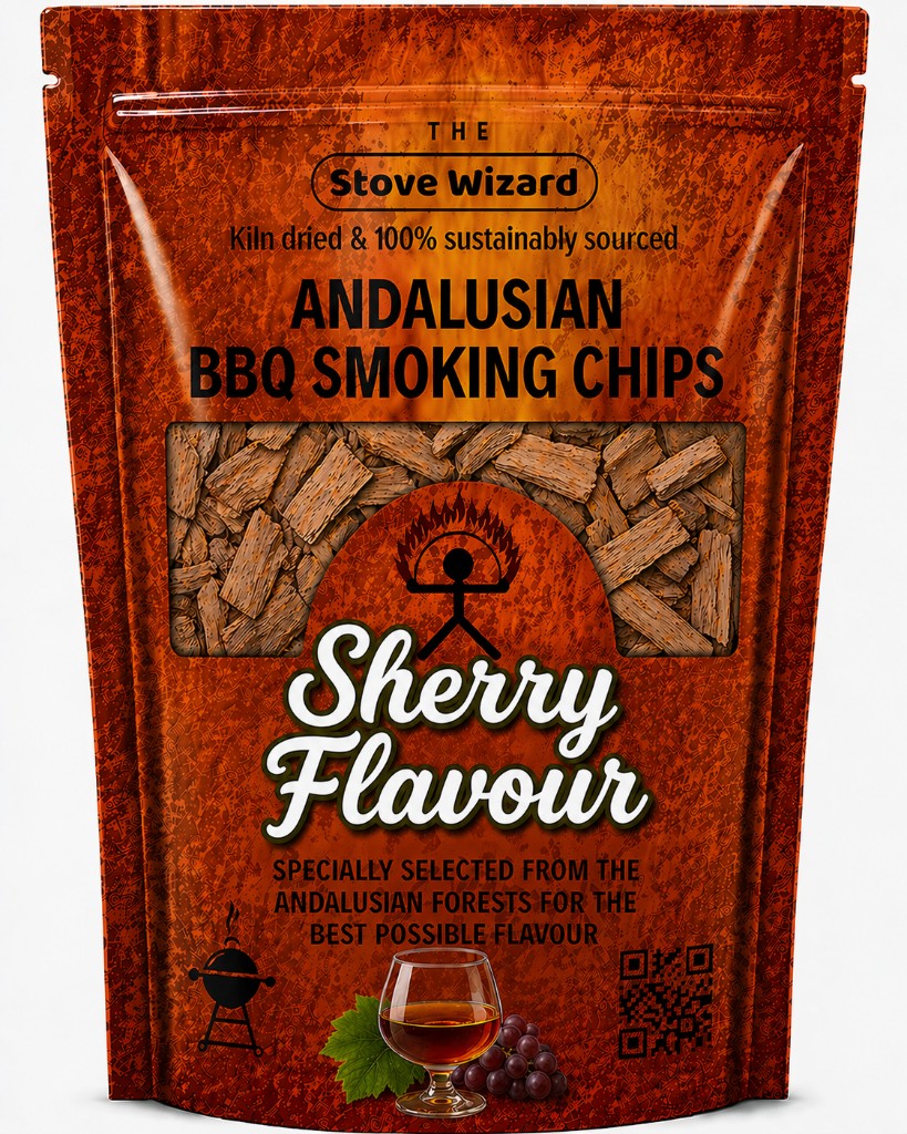 The Stove Wizard Andalusian BBQ Smoking Chips — Sherry chips 850g (3.4L)