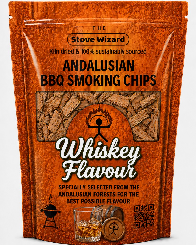 The Stove Wizard Andalusian BBQ Smoking Chips — Whiskey chips 850g (3.4L)