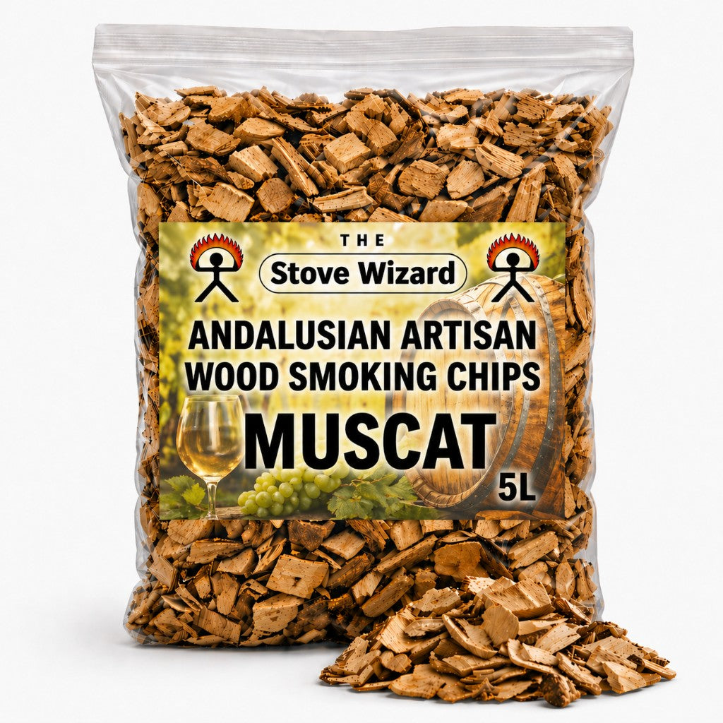 The Stove Wizard Andalusian BBQ Smoking Chips — Muscat wine (5L)