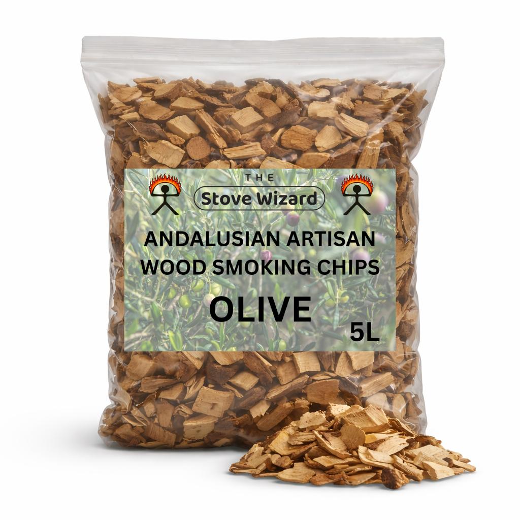 The Stove Wizard Andalusian BBQ Smoking Chips — Olive (5L)