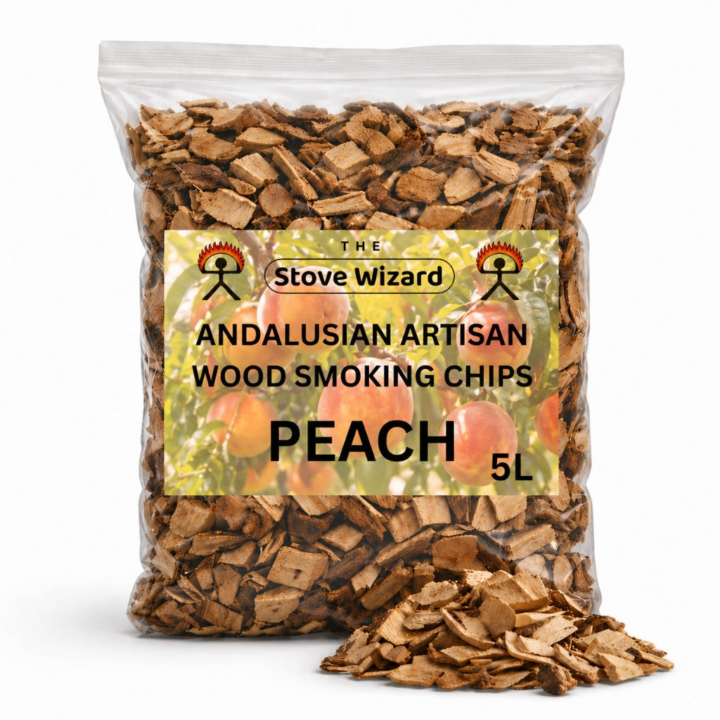 The Stove Wizard Andalusian BBQ Smoking Chips — Peach (5L)