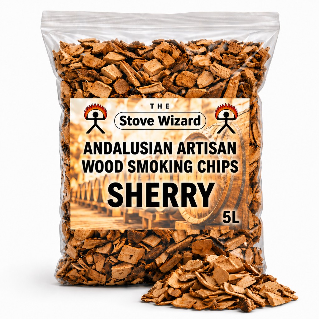 The Stove Wizard Andalusian BBQ Smoking Chips — Sherry wine (5L)