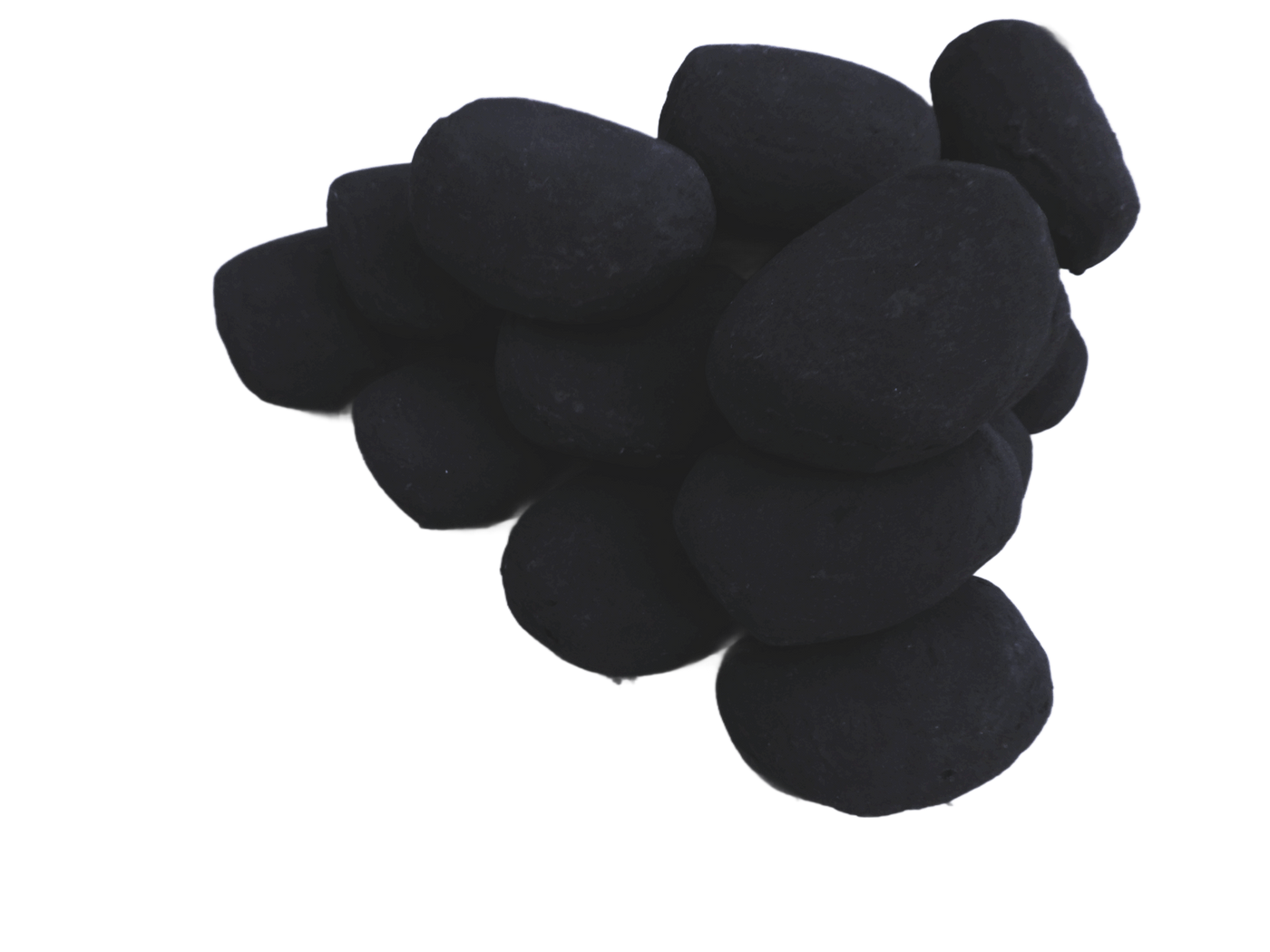 Ceramic gas fire pebbles in a pack