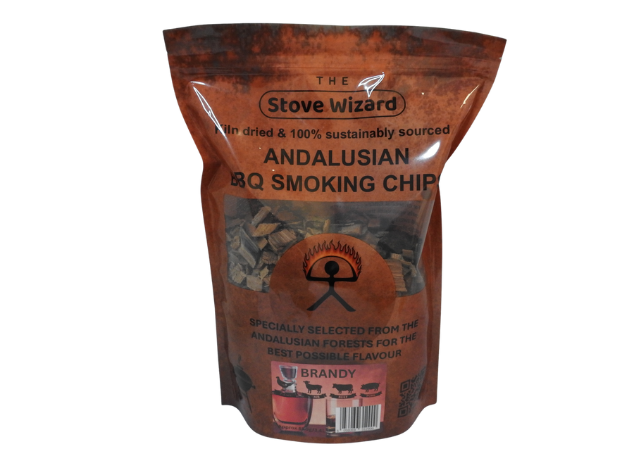 BRANDY BBQ smoking wood chips in resealable bag