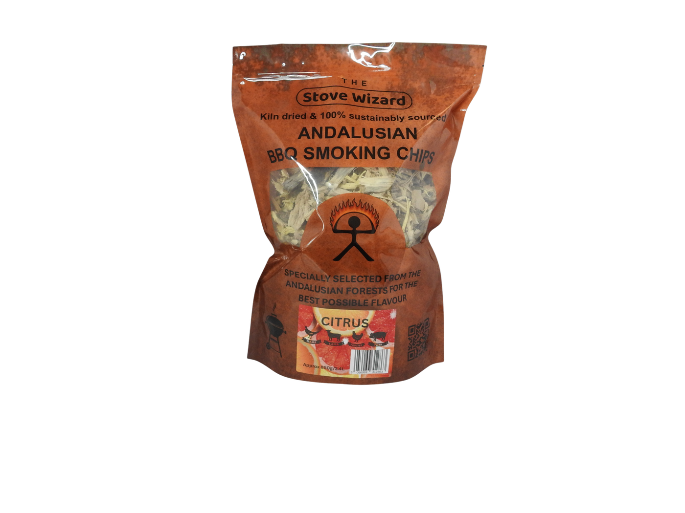 CITRUS BBQ smoking wood chips in resealable bag