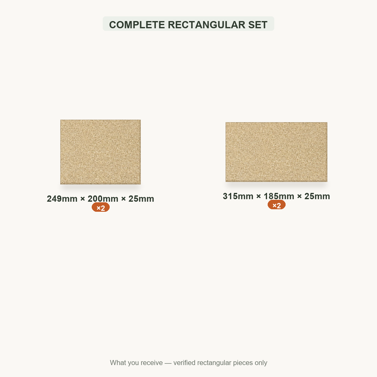 Verified replacement vermiculite fire brick set for selected stove models