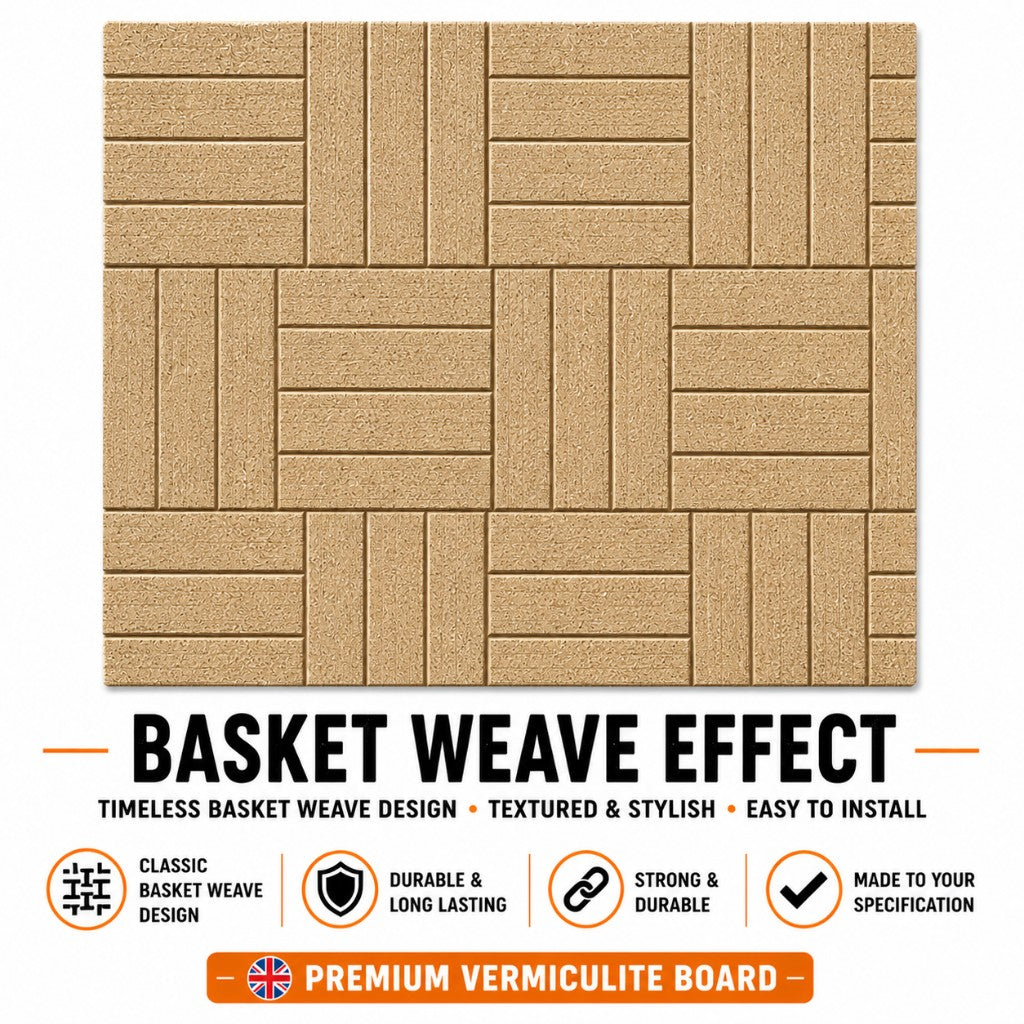 Basket Weave Effect decorative vermiculite board