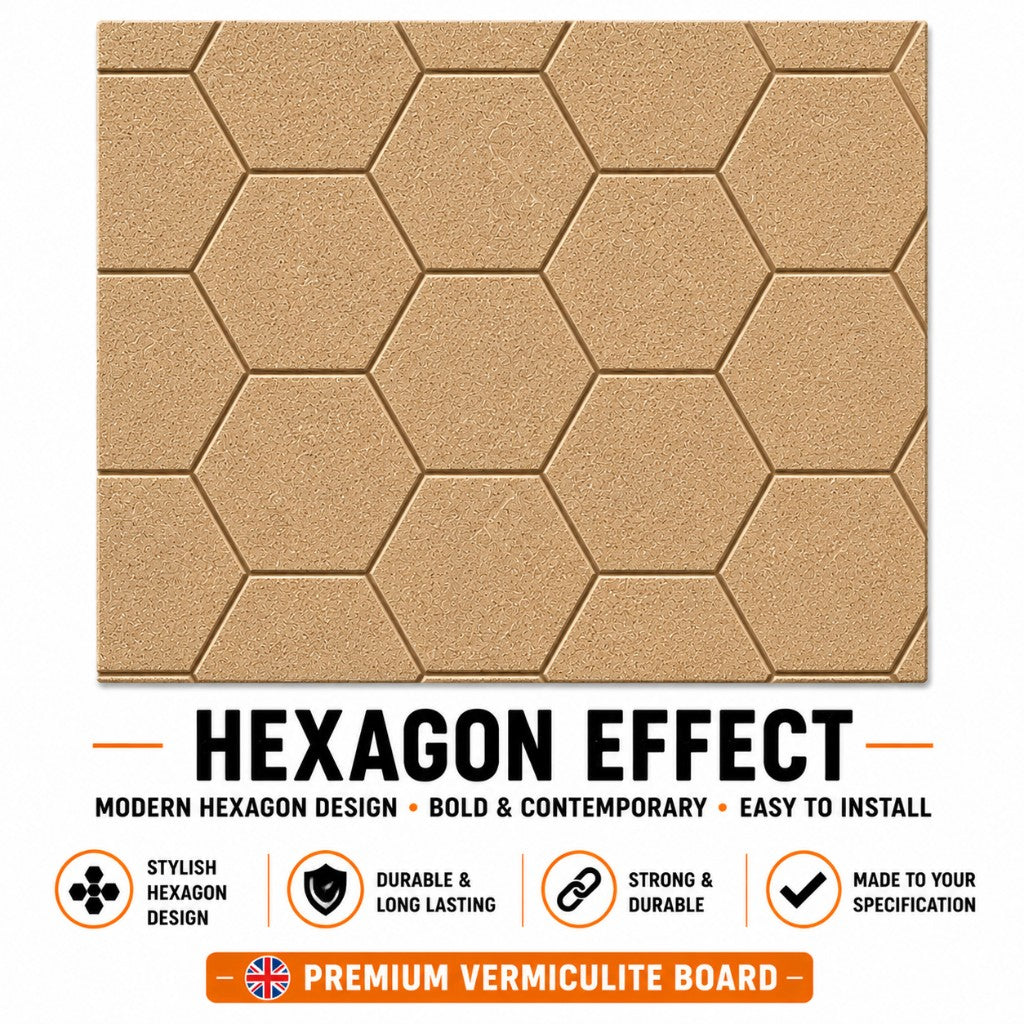 Hexagon Effect decorative vermiculite board