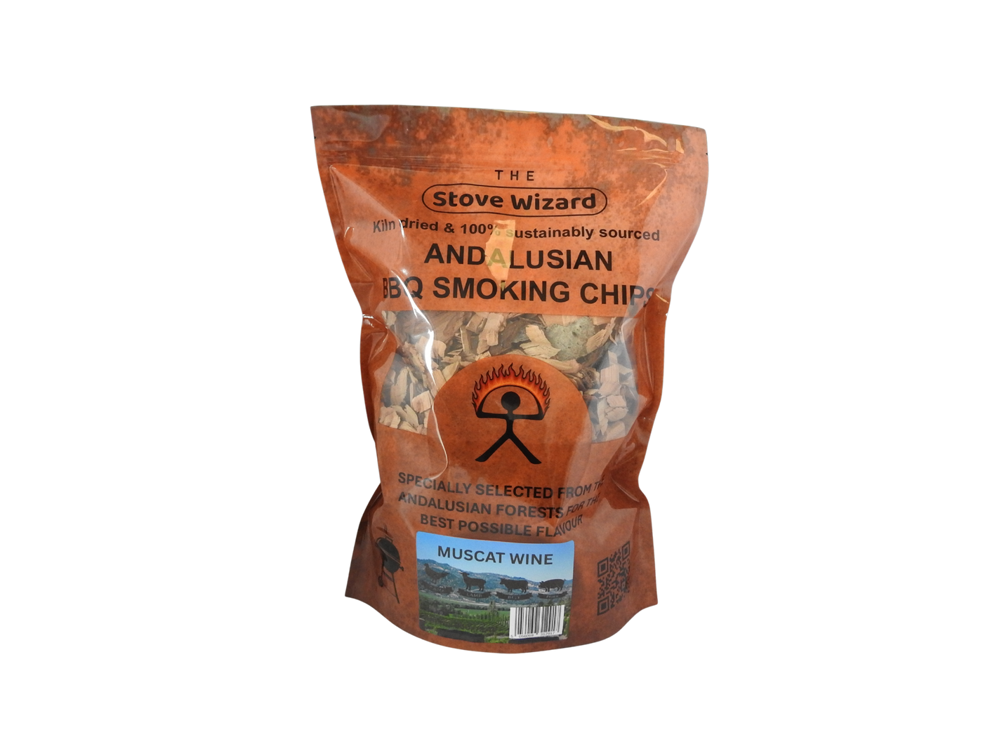 MUSCAT BBQ smoking wood chips in resealable bag