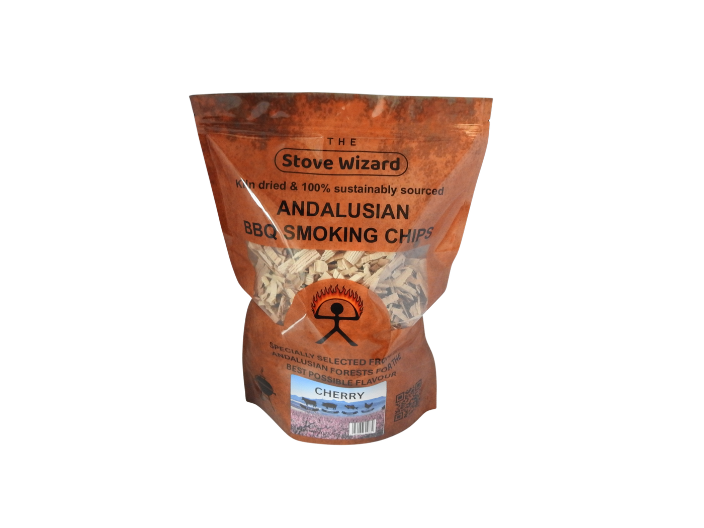 CHERRY BBQ smoking wood chips in resealable bag