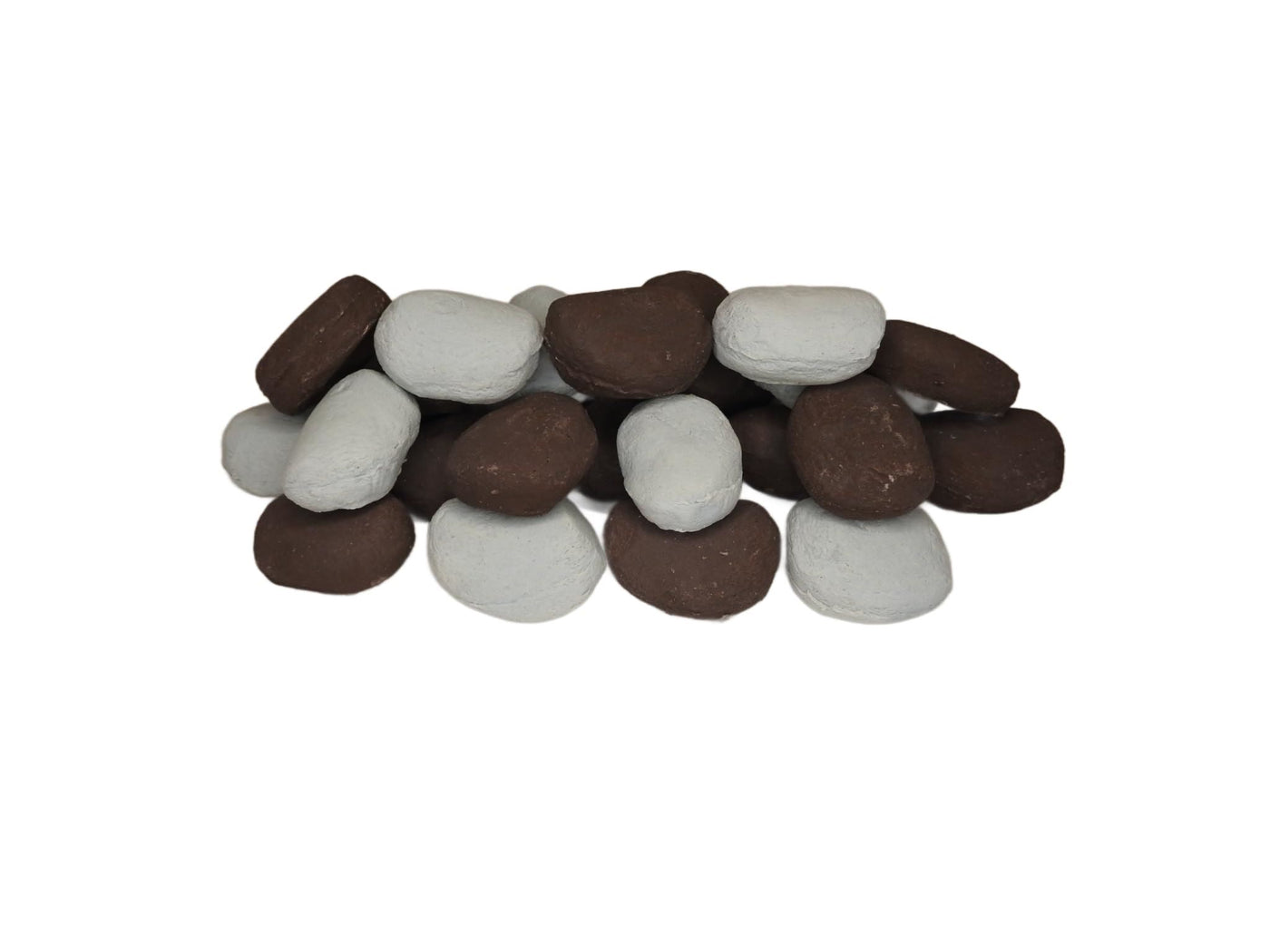 Ceramic gas fire pebbles in a pack