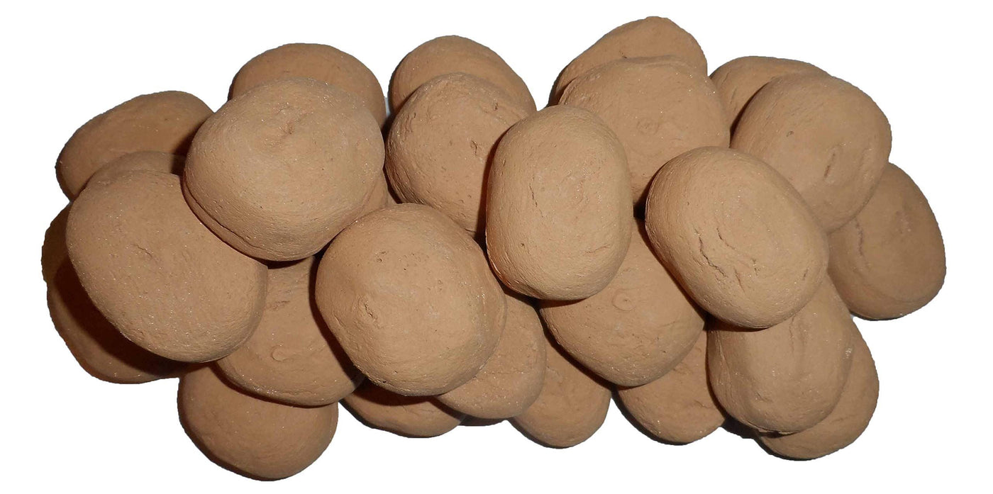 The Stove Wizard Mixed Colour Ceramic Replacement Gas Fire Pebbles Pack of 20 Heat Resistant Coal Effect Decor For LPG Electric Fires Bioethanol Burners Quality Assured Fireplace Accessories