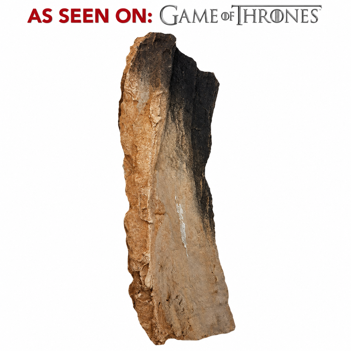 Game of Thrones ceramic log as supplied for use in Game of Thrones productions