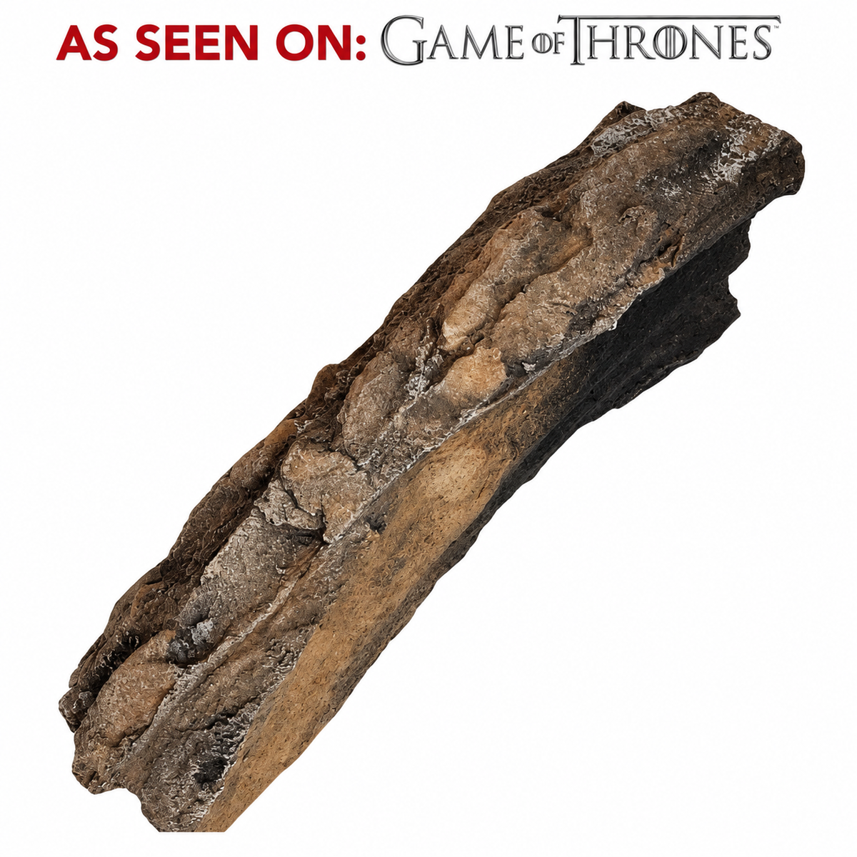Individual extra-large trough-shaped Game of Thrones ceramic log