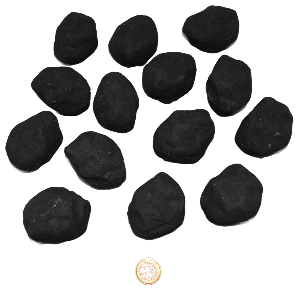 14 Gas fire replacement ceramic refractory small cast coals (BLACK)