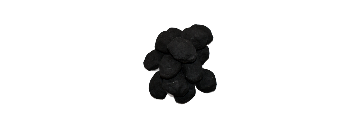 14 Gas fire replacement ceramic refractory small cast coals (BLACK)