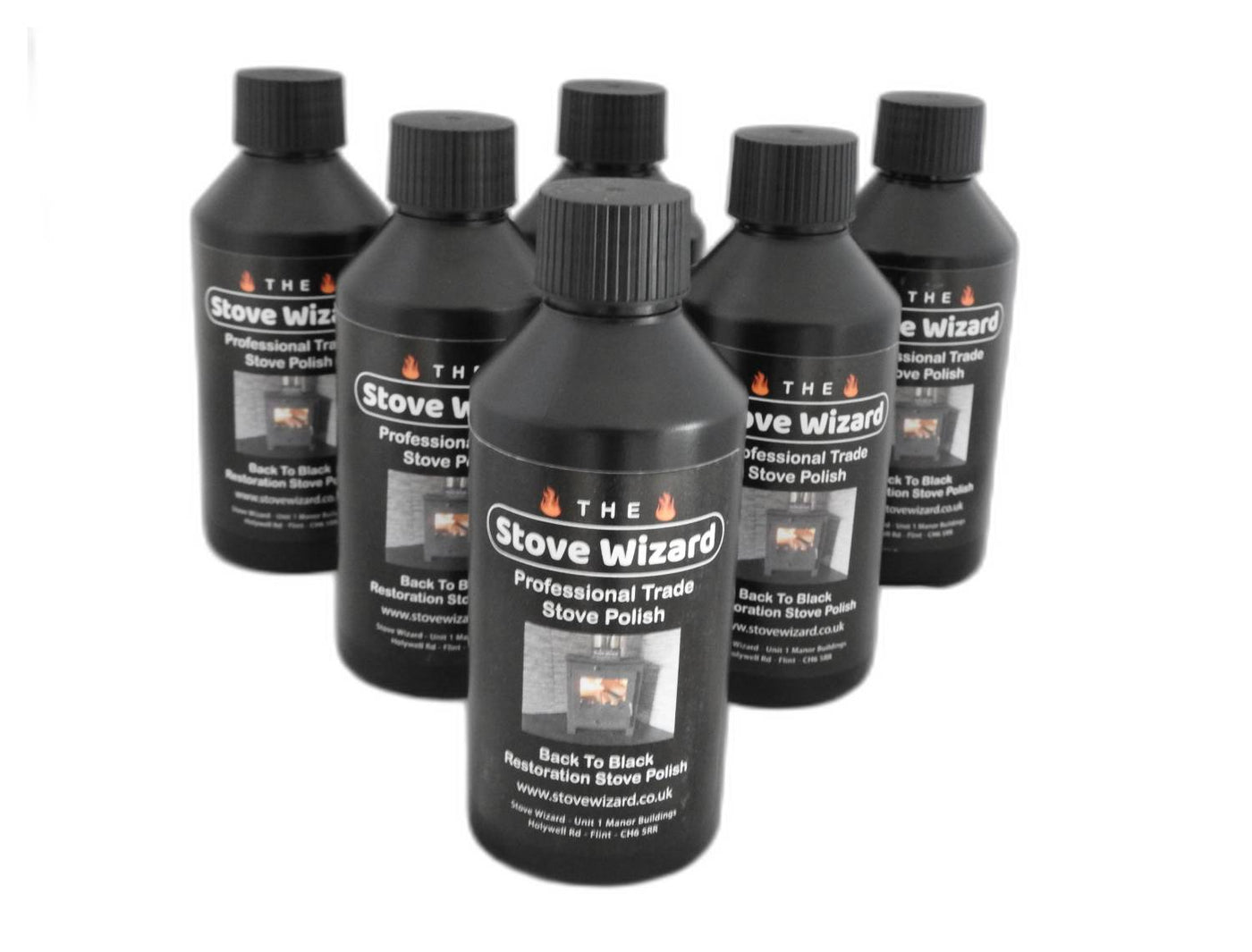 Black stove polish tin