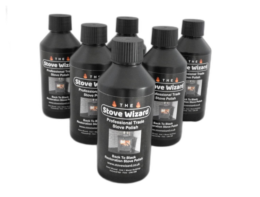 Black stove polish tin