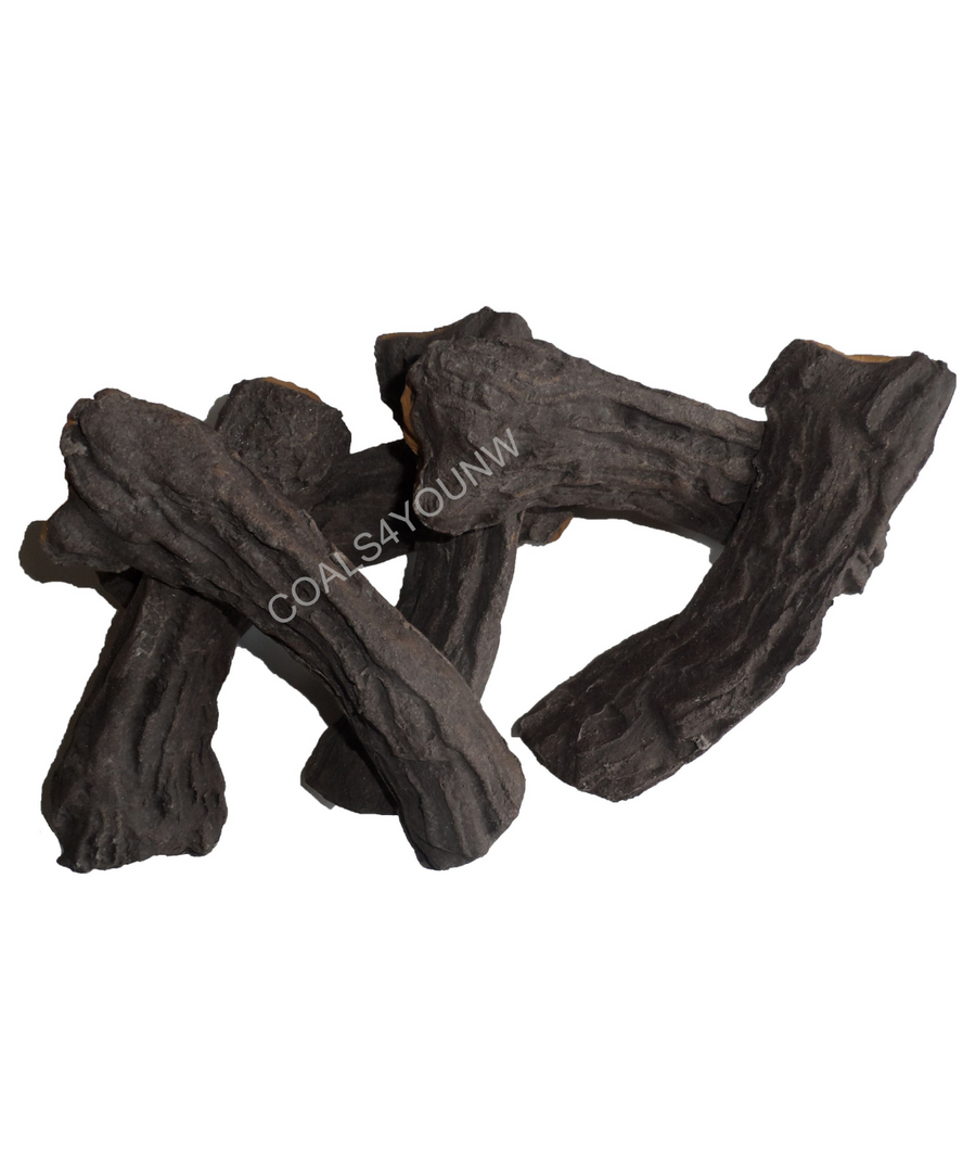 Ceramic artificial gas fire logs