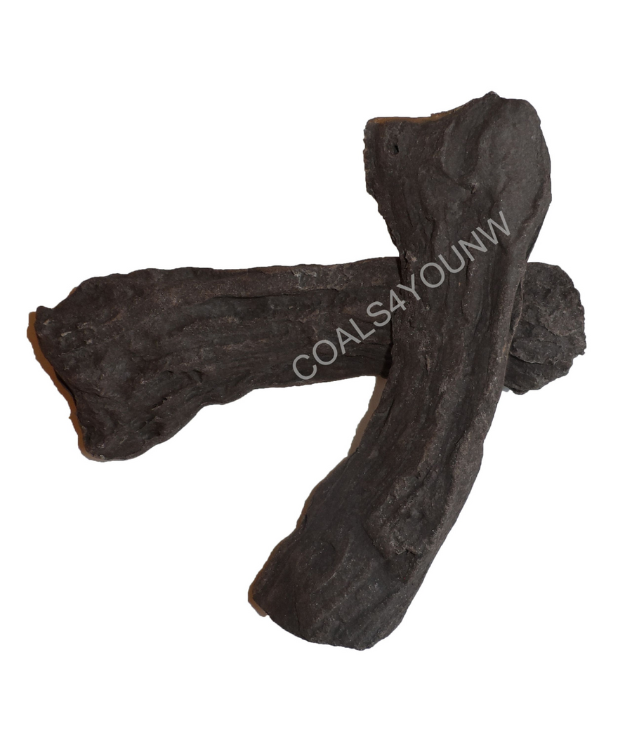 Ceramic artificial gas fire logs