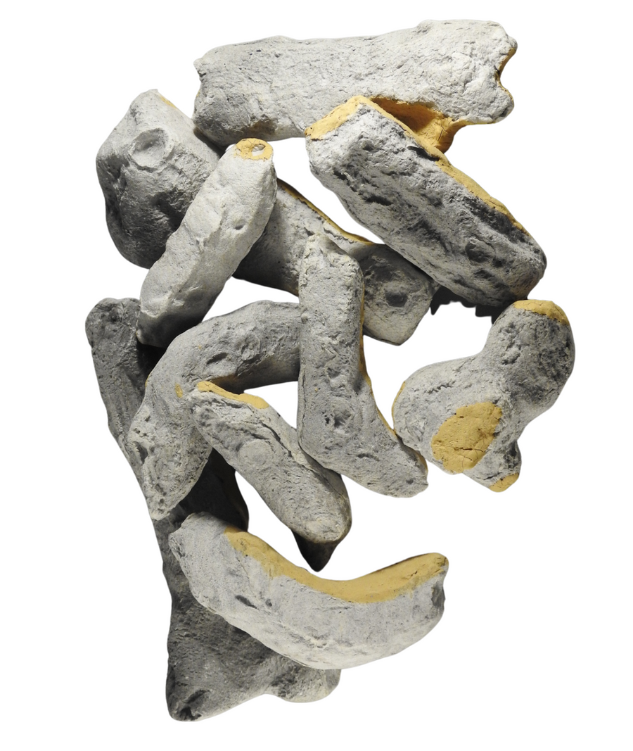 Ceramic artificial gas fire logs