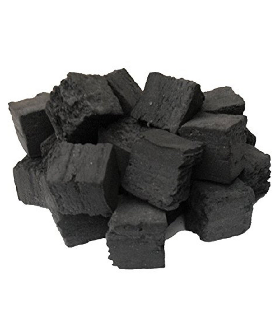 Ceramic gas fire coals arranged in a pack