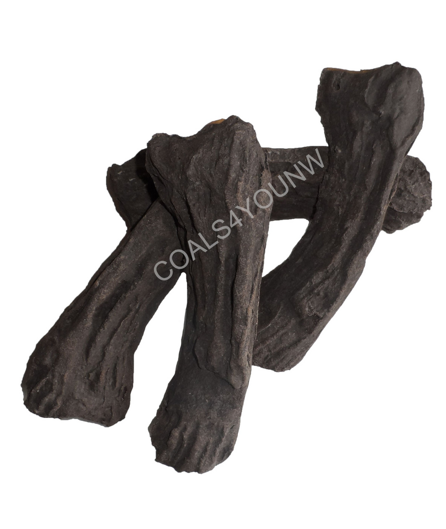 Ceramic artificial gas fire logs