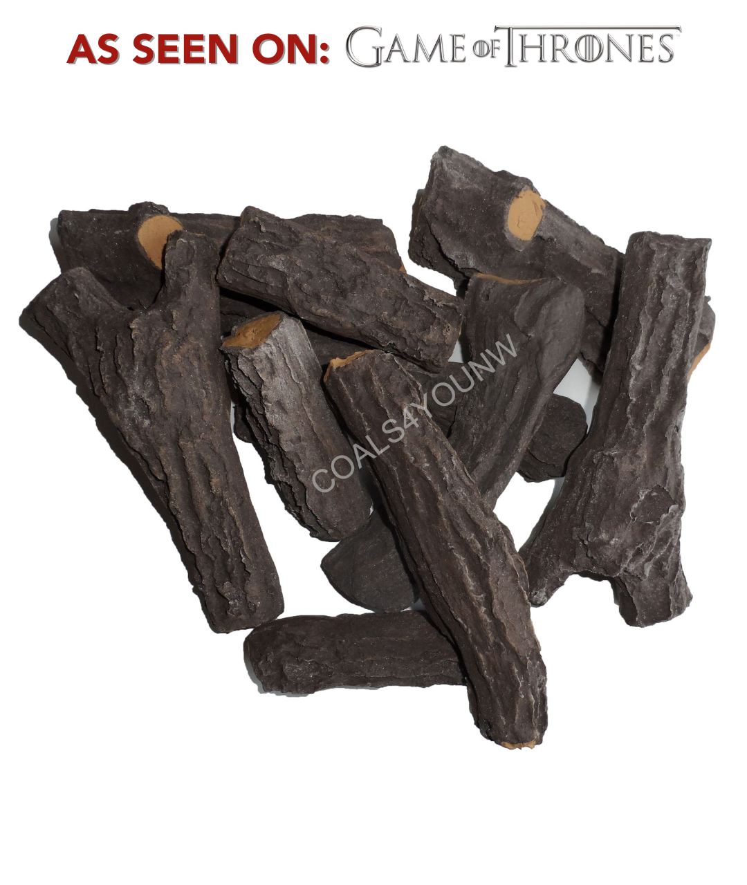 Ceramic artificial gas fire logs