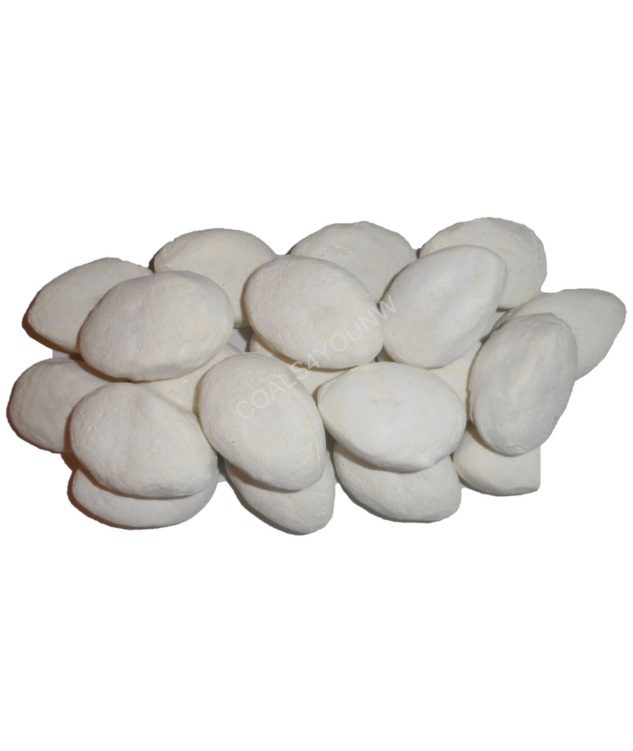 Ceramic gas fire pebbles in a pack