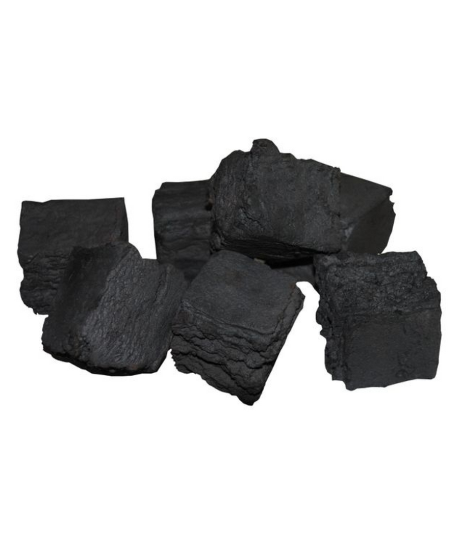Ceramic gas fire coals arranged in a pack