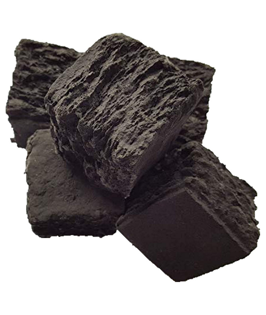 Ceramic gas fire coals arranged in a pack