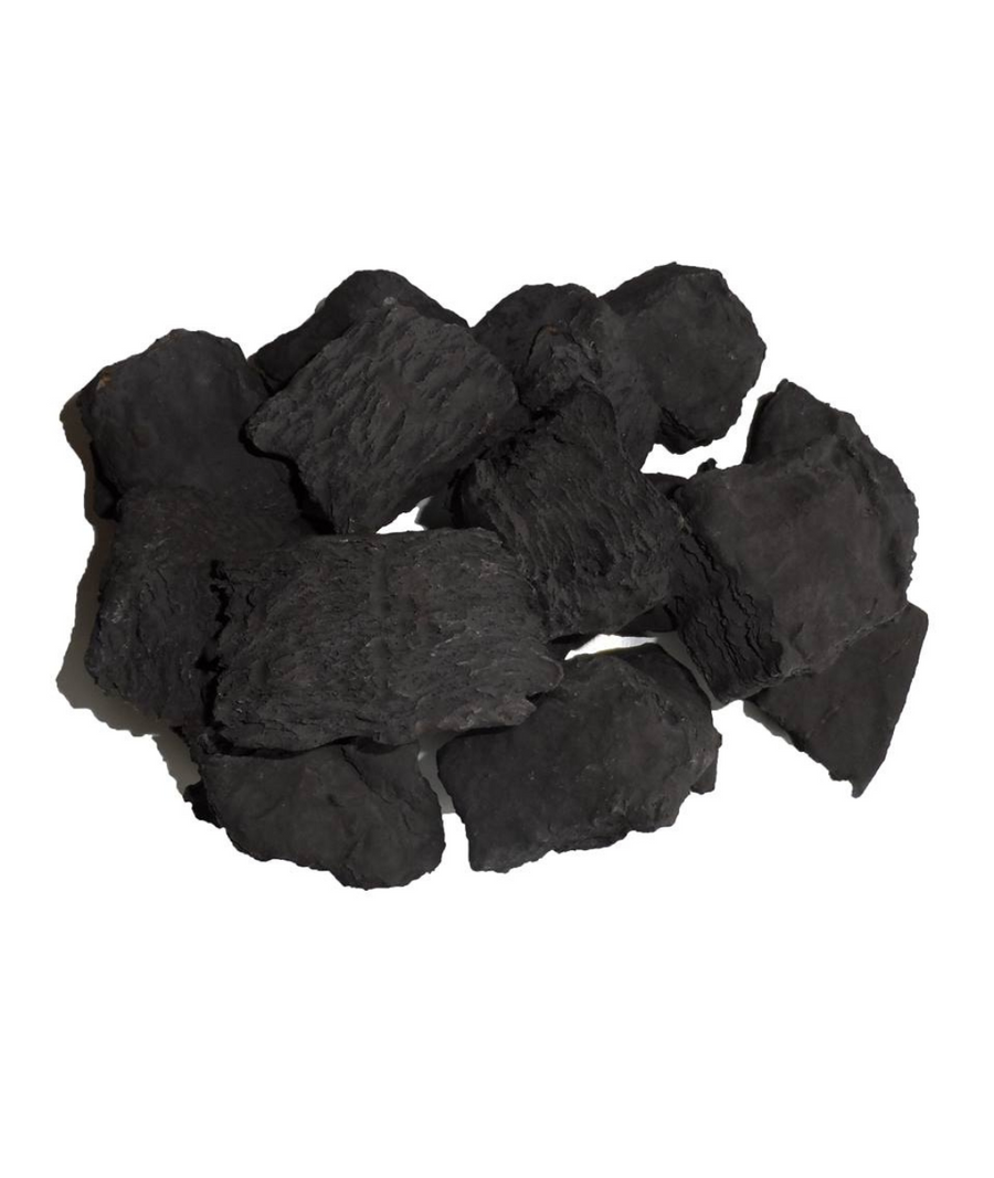Ceramic gas fire coals arranged in a pack