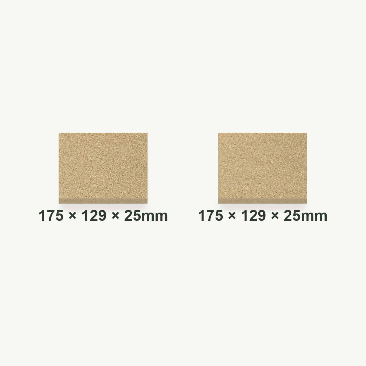 175mm x 129mm x 25mm Vermiculite Fire Brick Pair