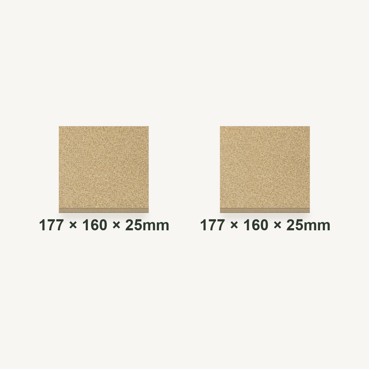 177mm x 160mm x 25mm Vermiculite Fire Brick Pair