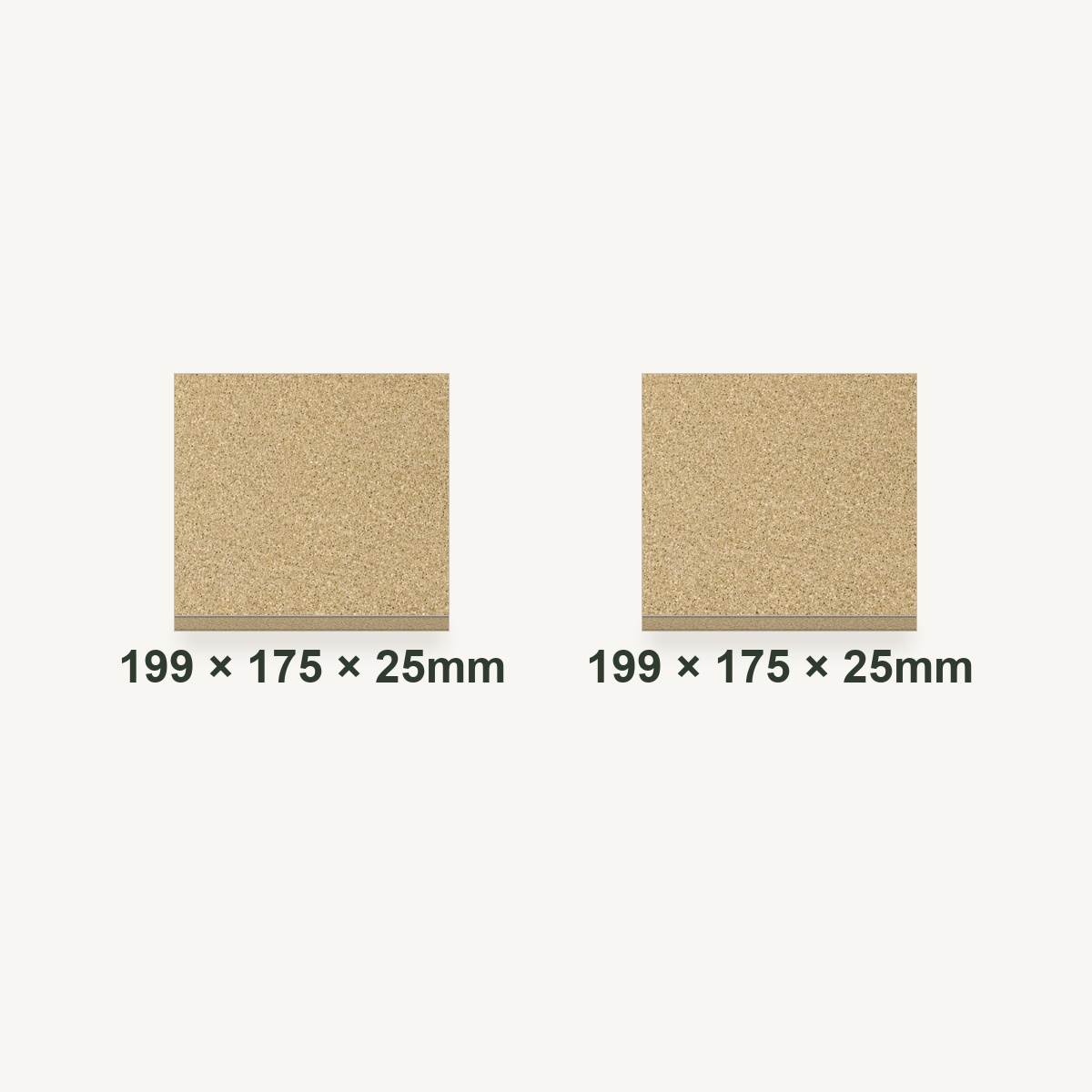 199mm x 175mm x 25mm Vermiculite Fire Brick Pair