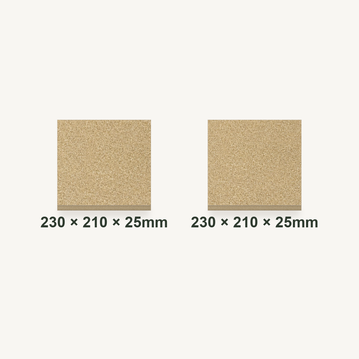 230mm x 210mm x 25mm Vermiculite Fire Brick Pair