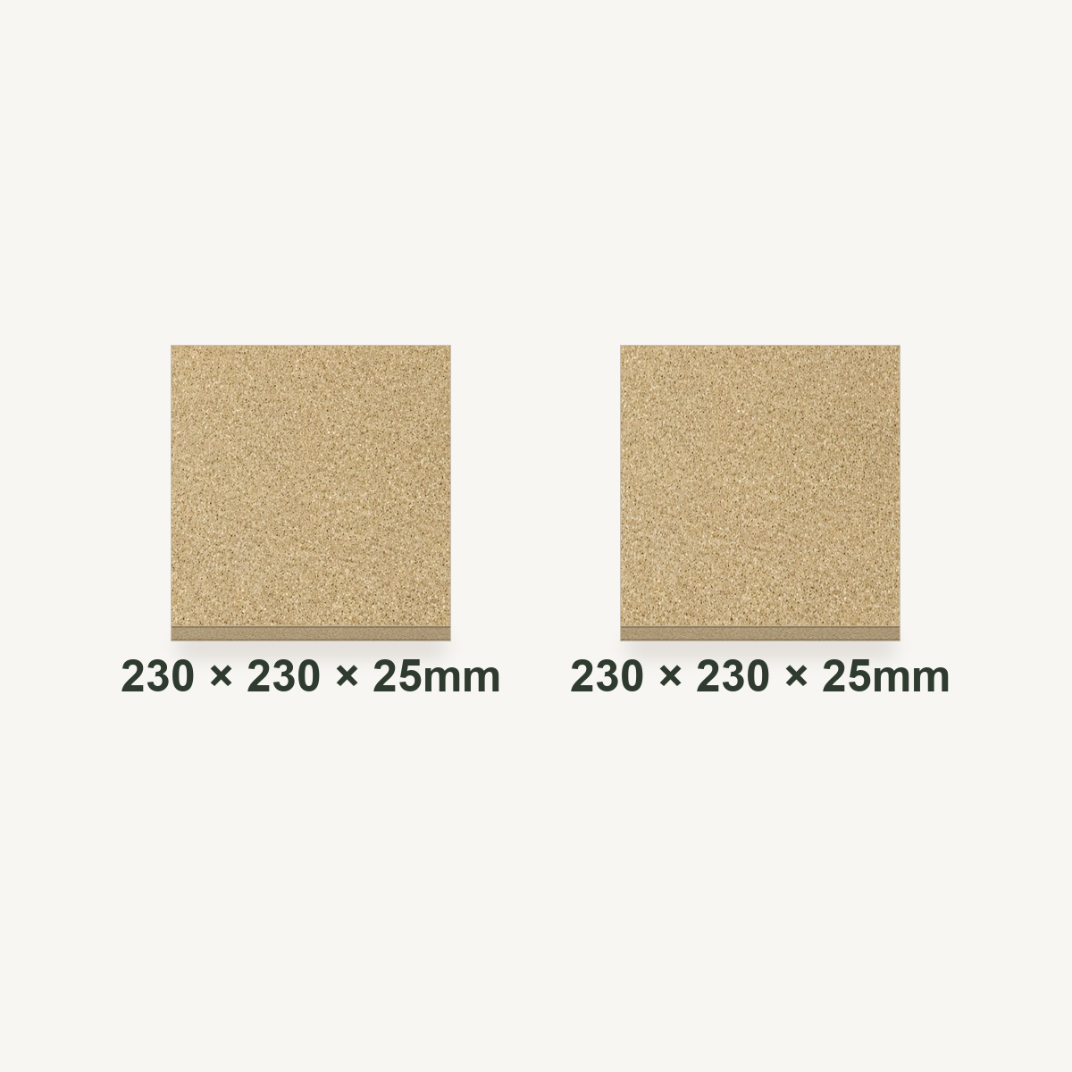 230mm x 230mm x 25mm Vermiculite Fire Brick Pair