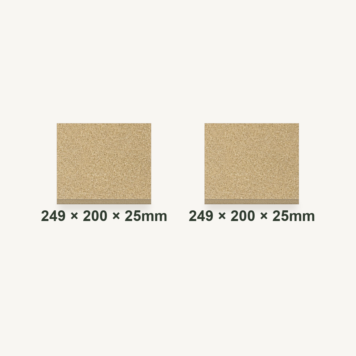 249mm x 200mm x 25mm Vermiculite Fire Brick Pair