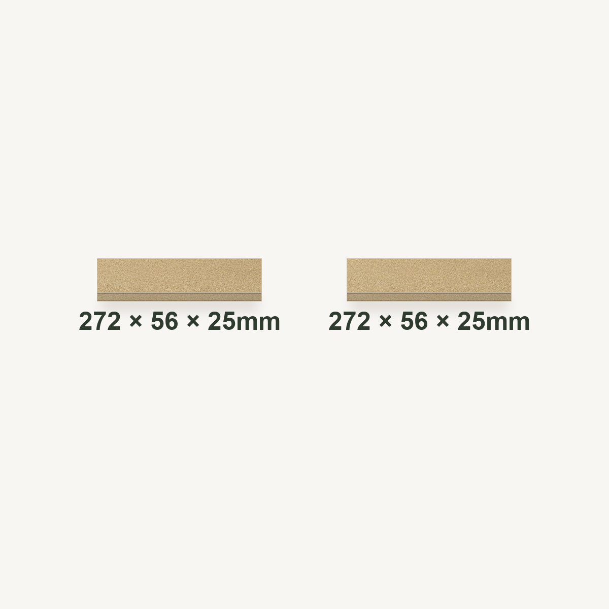 272mm x 56mm x 25mm Vermiculite Fire Brick Pair