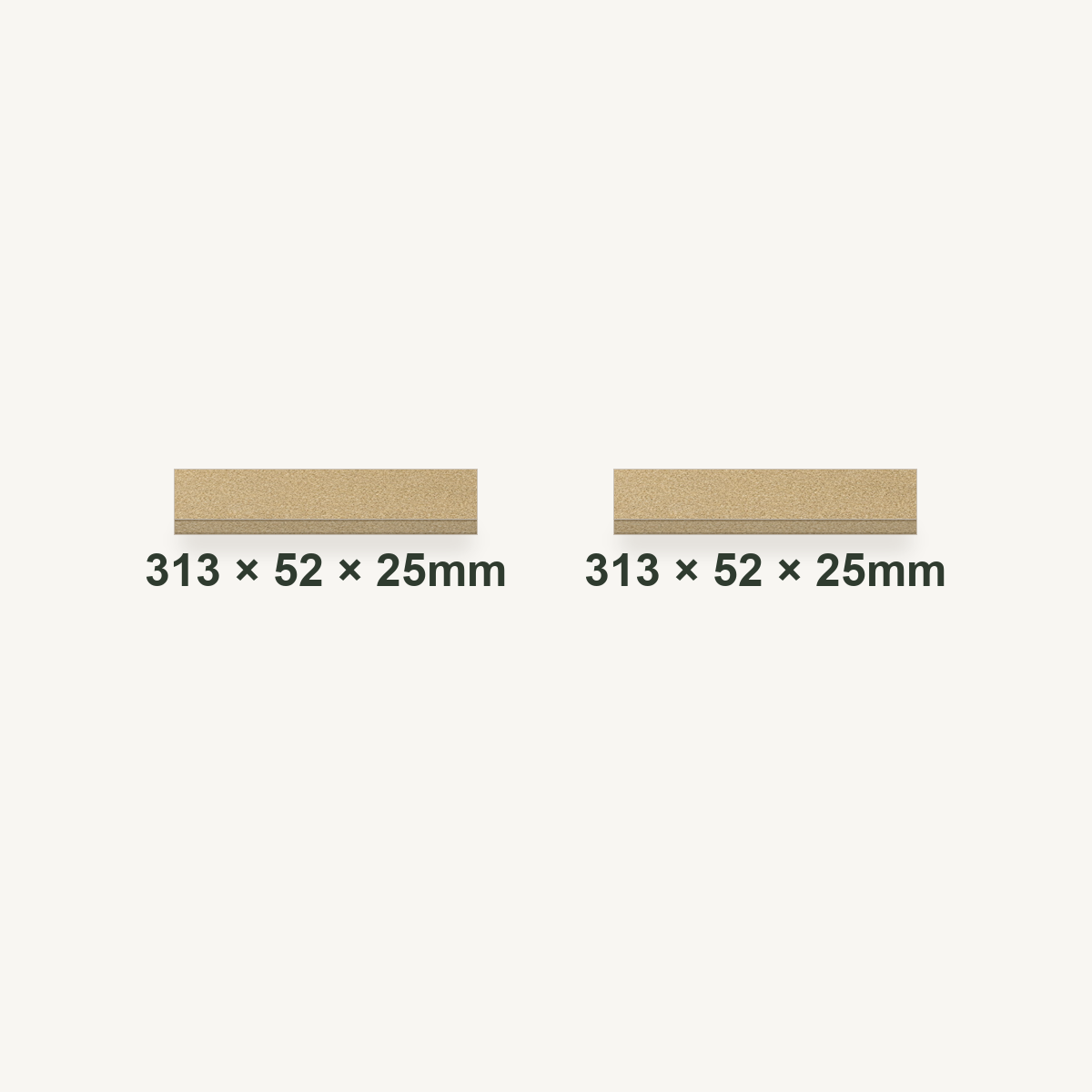 313mm x 52mm x 25mm Vermiculite Fire Brick Pair