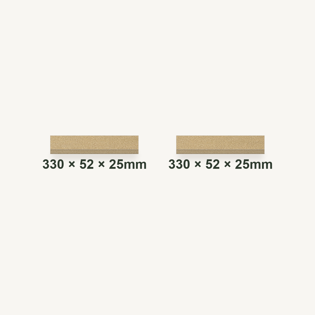 330mm x 52mm x 25mm Vermiculite Fire Brick Pair