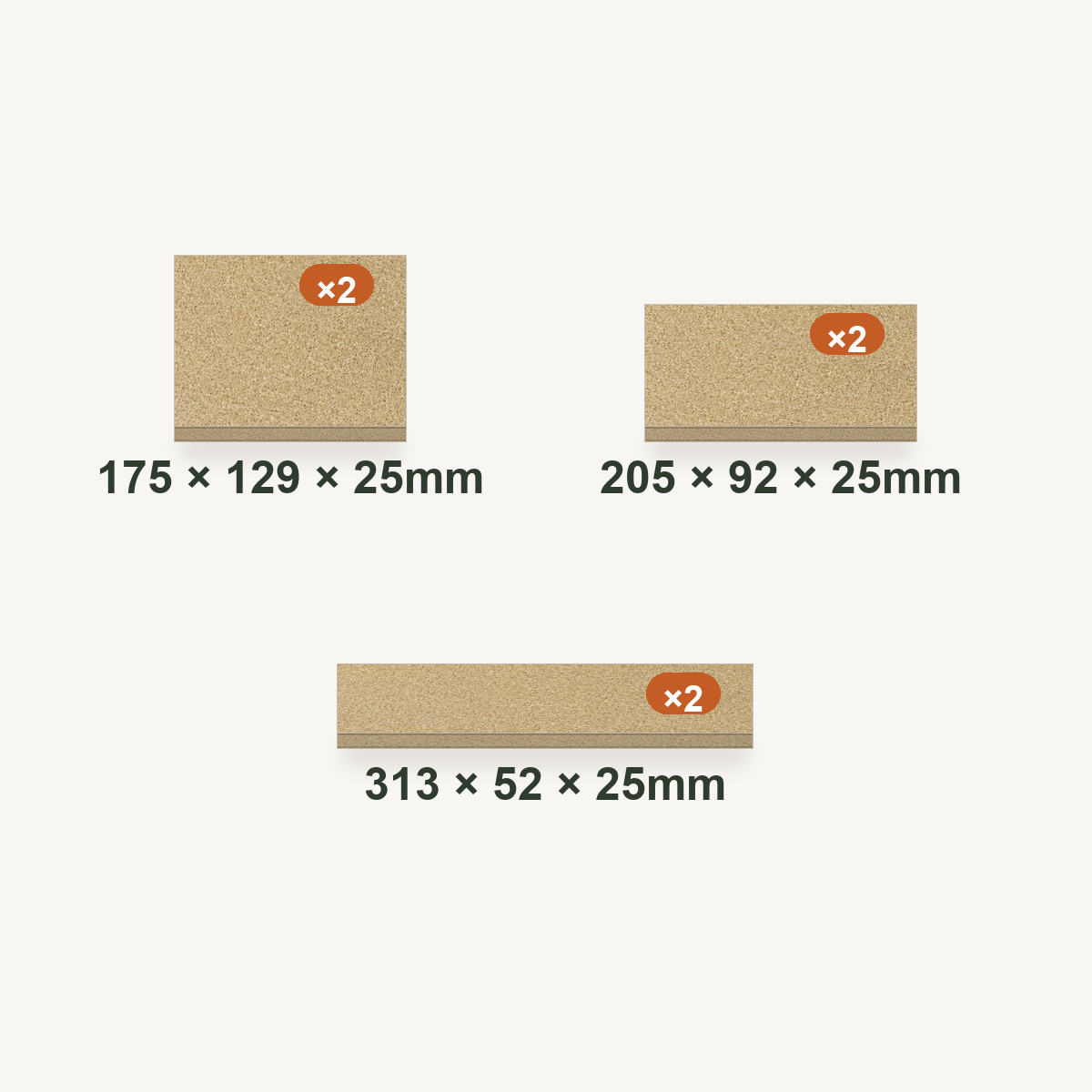 Arada Farringdon Small Replacement Fire Bricks