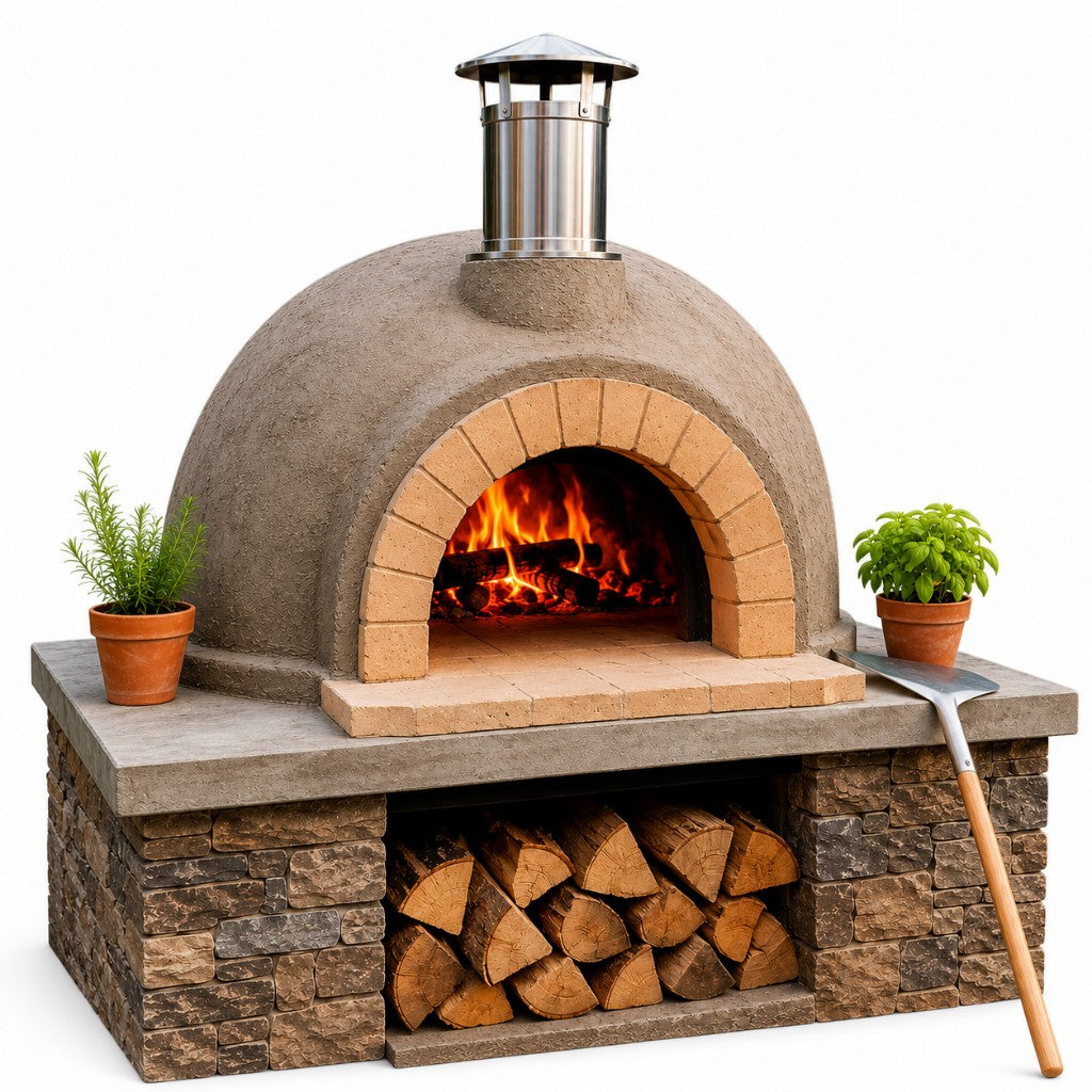 BBQ DIY pizza oven parts — firebricks, refractory clay and pizza oven materials