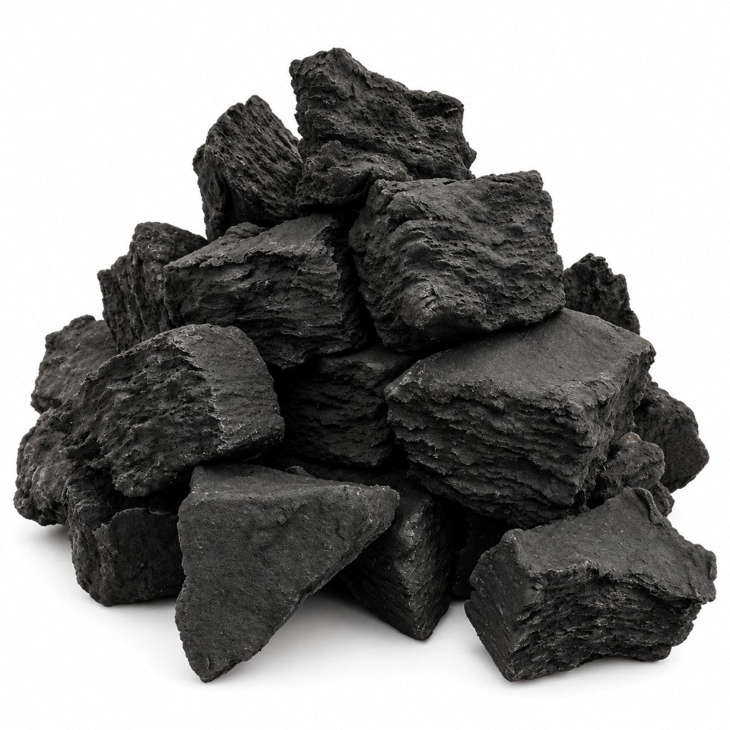 Random ceramic gas fire coals.